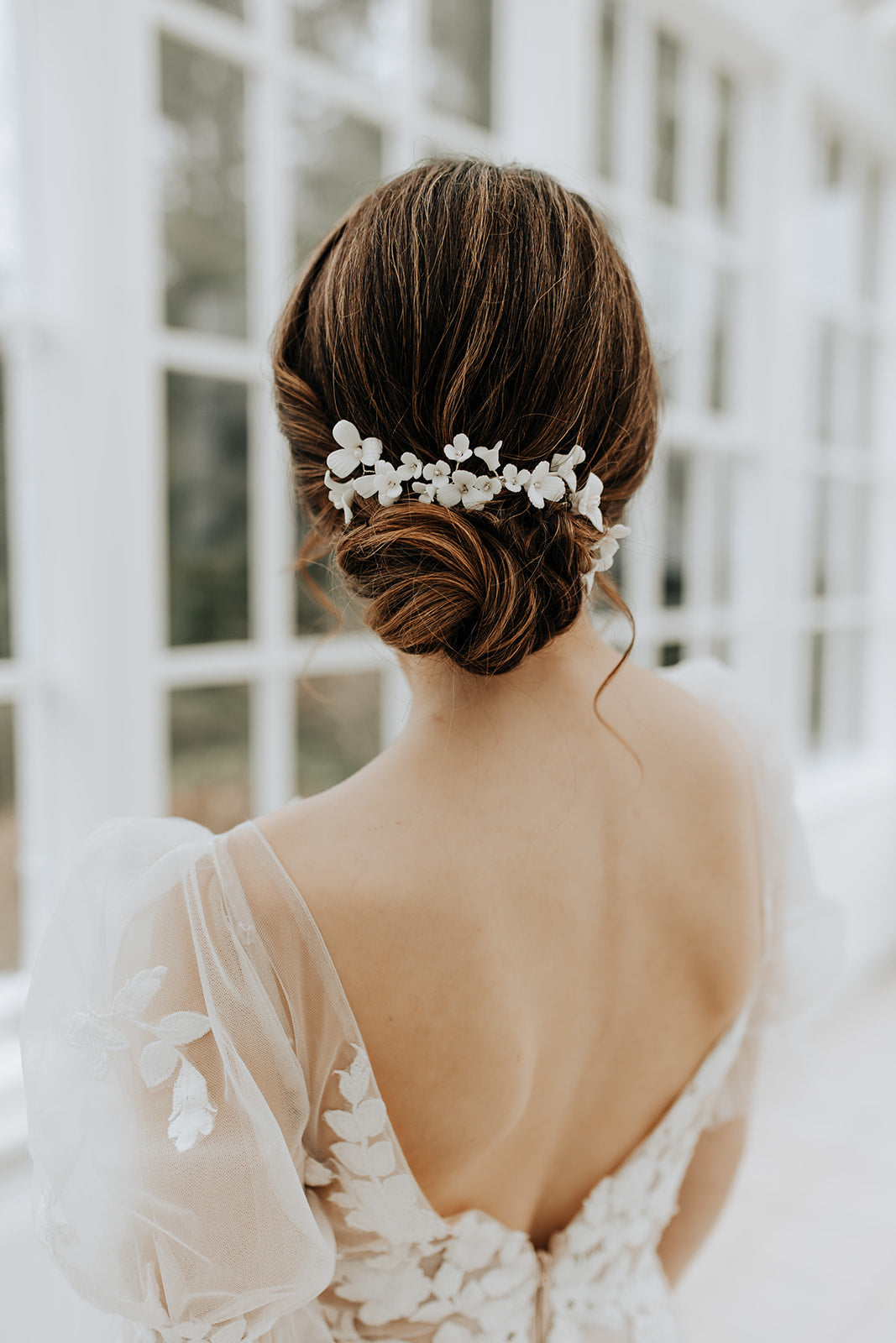 Adelaide Clay Flower Hair Pins The Bridal Bunny