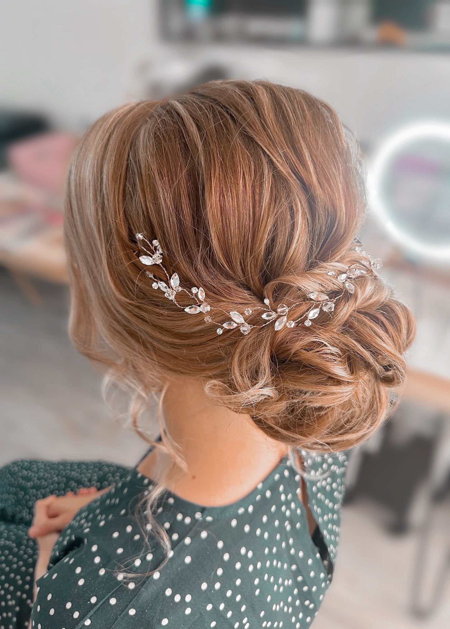 Iris Wedding Hair Vine
