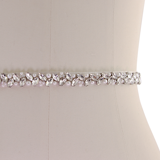 Libra Pearl Crystal Bridal Belt