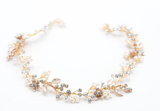 Alba Gold Wedding Hair Vine