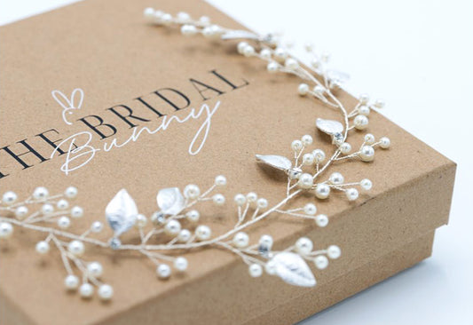 Beautiful Silver Leaf Bridal Hair Vine