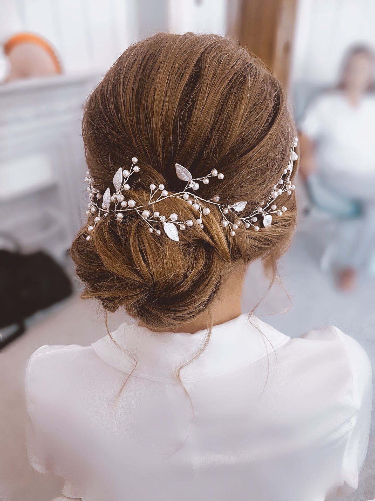 Beautiful Silver Leaf Bridal Hair Vine