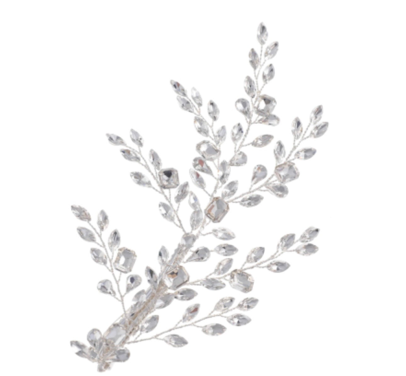 Olive Crystal Branch Bridal Head Piece