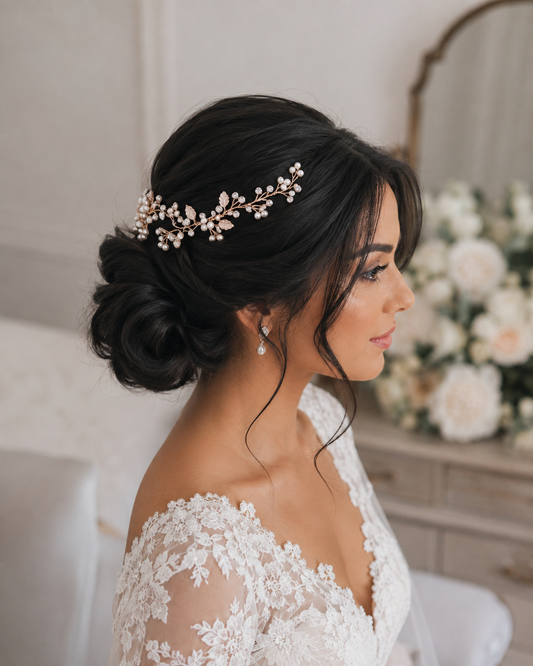 Alba Gold Wedding Hair Vine