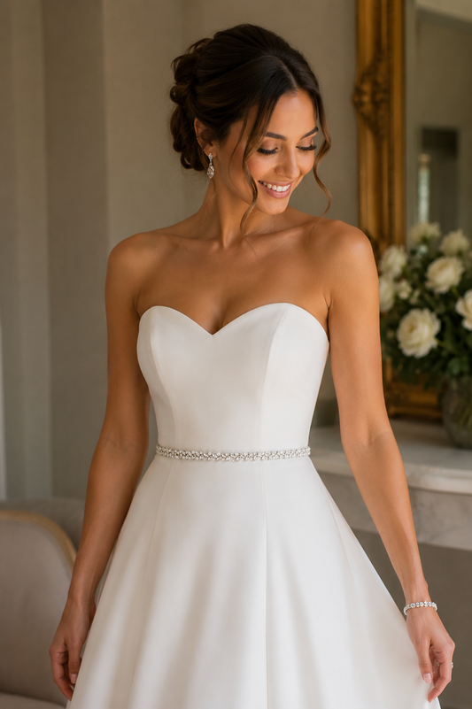 Libra Pearl Crystal Bridal Belt